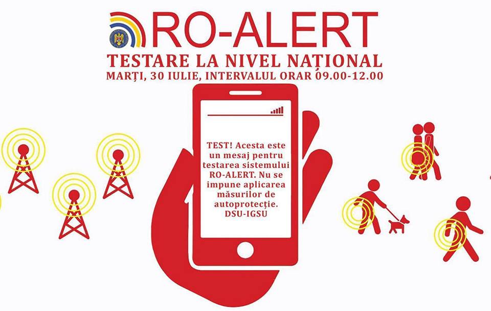 Ultimele mesaje de testare a sistemului RO-ALERT, marţi ...