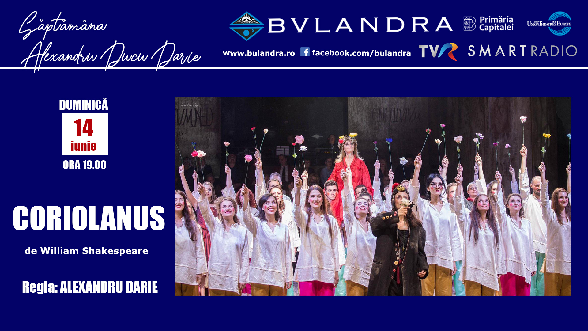 Alexandru Darie Si Coriolanus Pe Scena Online A Teatrului Bulandra