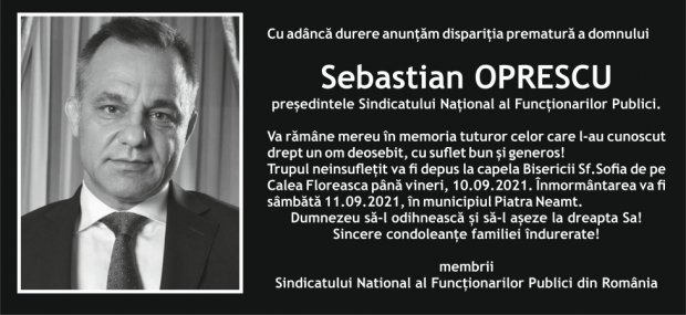 Sebastian Oprescu a murit 