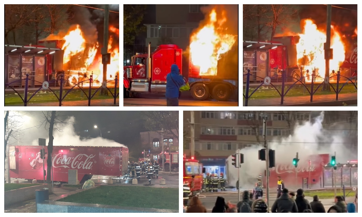 Video Incredibil Camionul Coca Cola din reclamele de iarn a luat