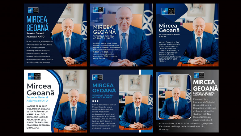 Mircea Geoană, în campanie pentru prezidențialele din România cu însemnele și logo-ul NATO