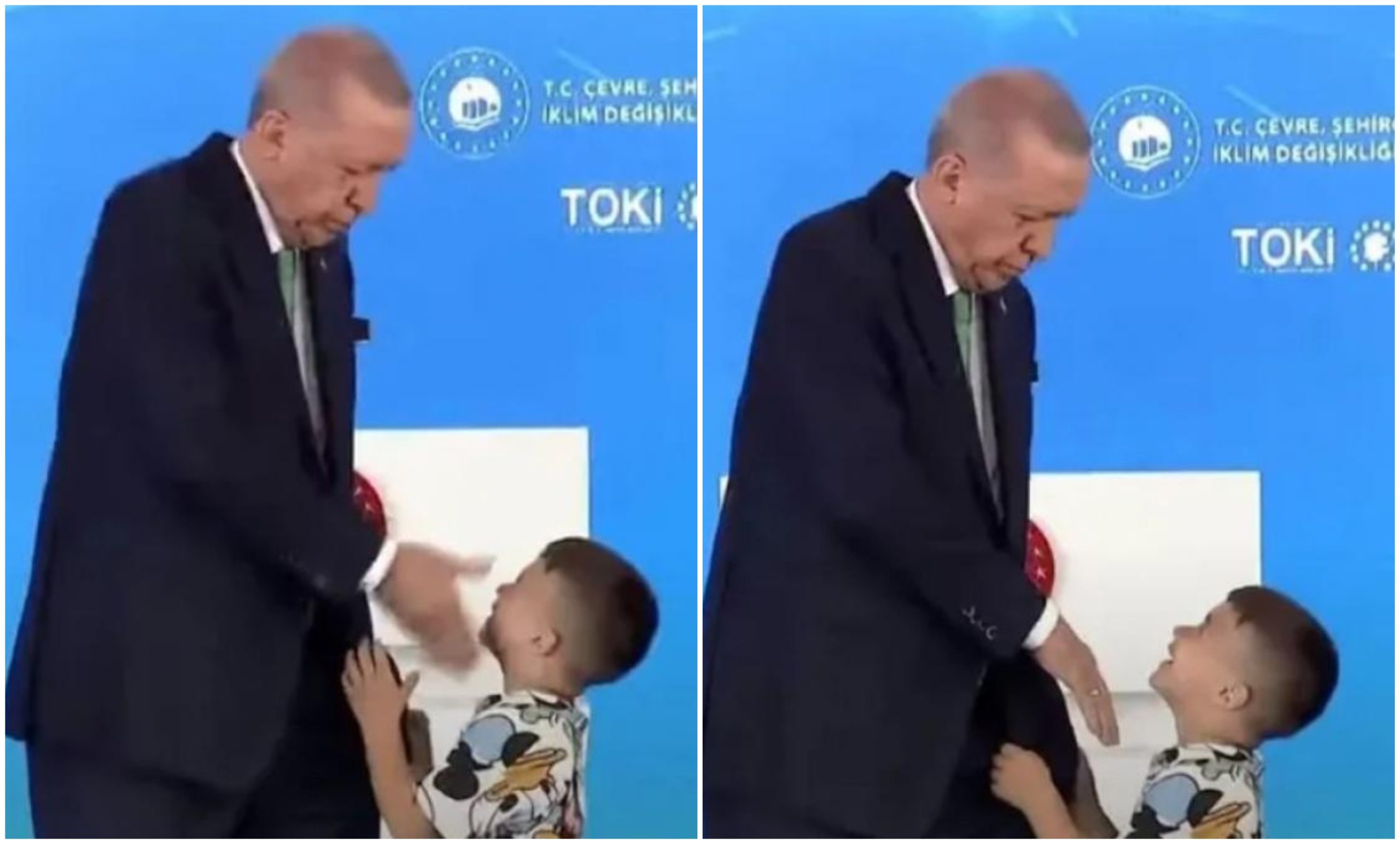 Recep Erdogan a pălmuit un copil în fața națiunii! Președintele Turciei s-a supărat că nu i-a fost sărutată mâna