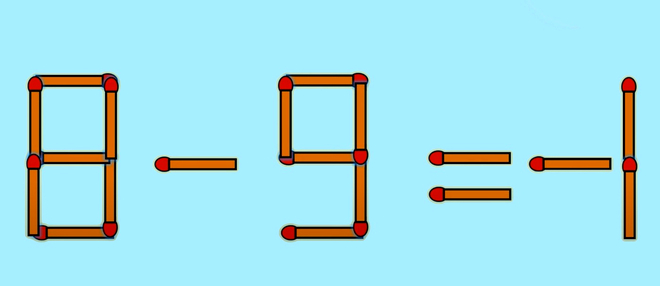 Test IQ cu bețe de chibrit. Numai adevărații oameni deștepți pot rezolva 8 - 9 = 7. Tu în câte secunde poți calcula exercițiul