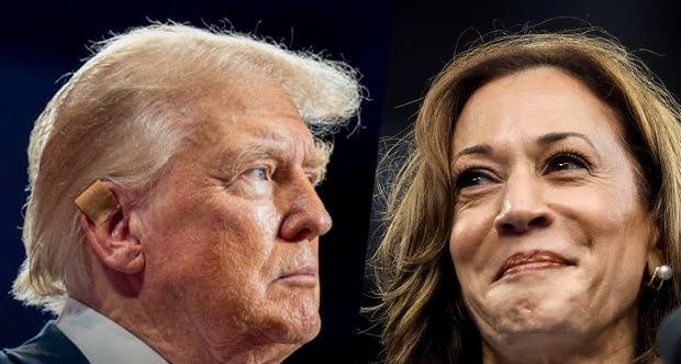 Prima confruntare între Donald Trump şi Kamala Harris, la ABC News, pe 10 septembrie. Candidatul republican, depăşit de rivala sa în sondaje