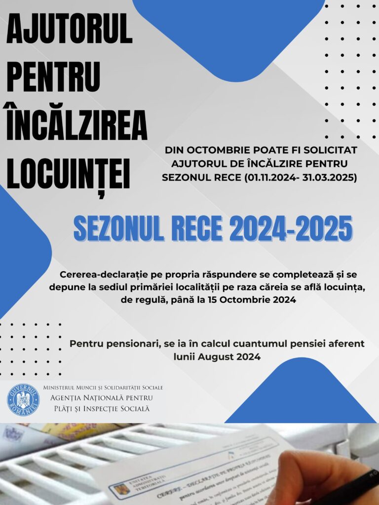 Ajutoare de încălzire 2024-2025